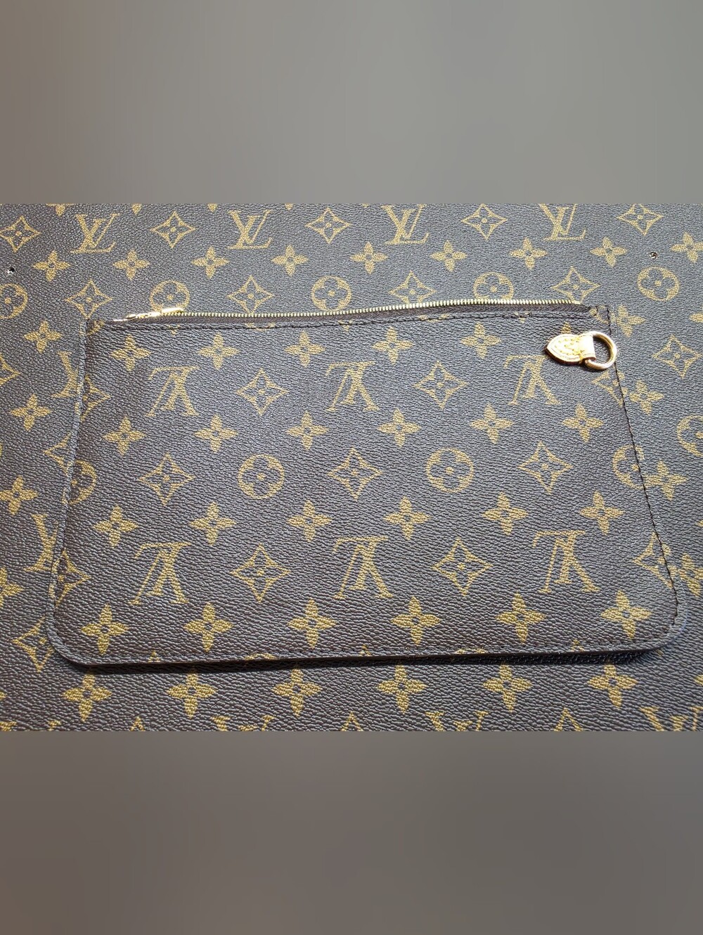 Louis Vuitton Monogram Canvas Pouch in Brown and Gold...mm